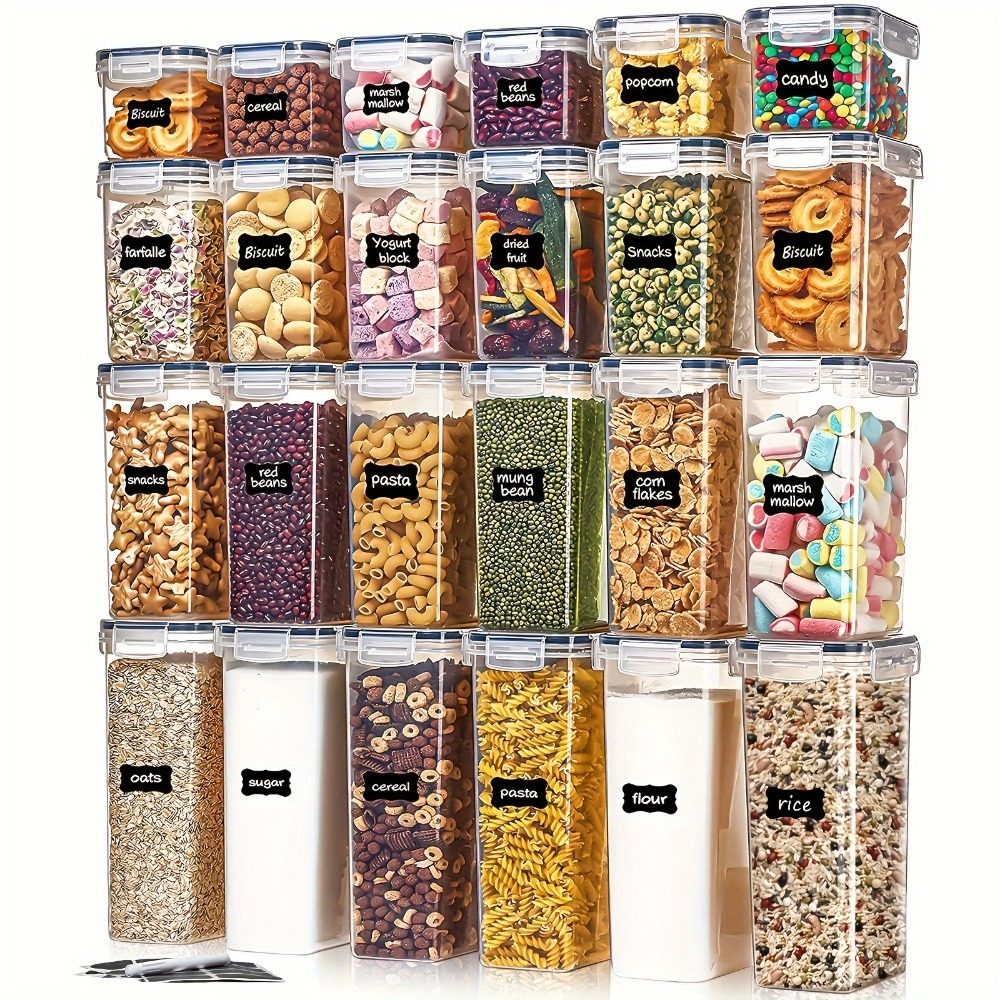 Food Storage Drawer Organizer - 24Pcs Food Storage Containers 12 Boxes