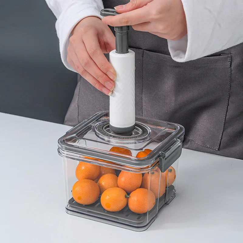 Food Storage Freezer Containers - Vacuum Fresh-keeping Transparent Fruit Box Household