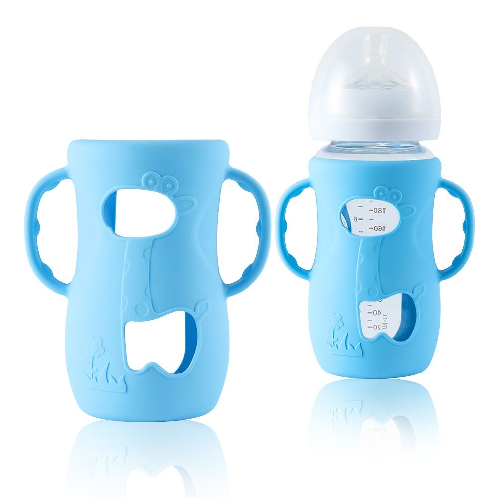 Food Storage Silicone Bags - Nursing Baby Bottle Cover with Handles