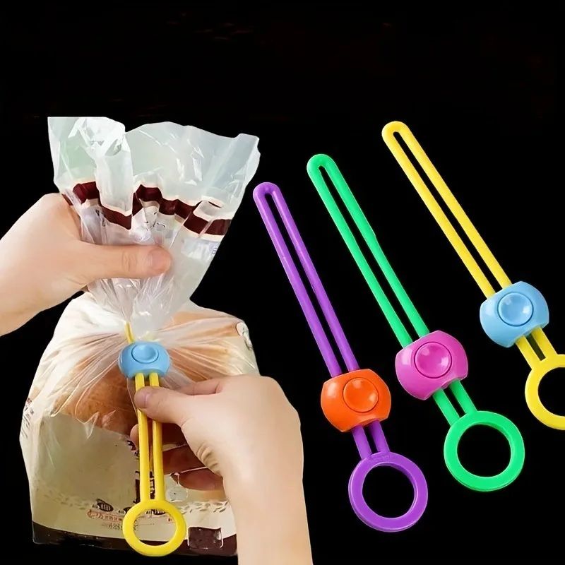 Food Storage Bag Organizer - 5/10PCS Portable Food Sealing Clip Reusable