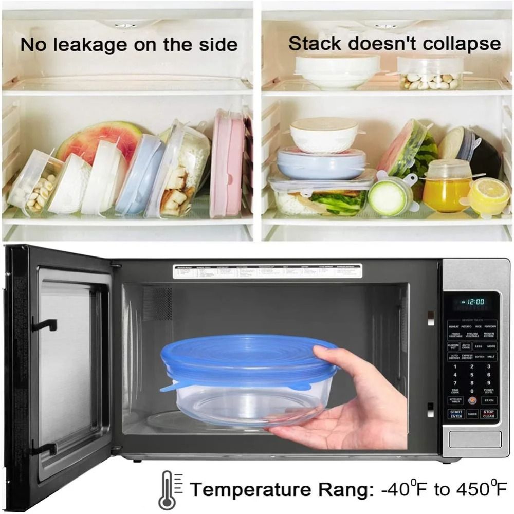 Silicone Stretch Lid - 6PCS Useful Reusable Fresh-keeping Cover Kitchen