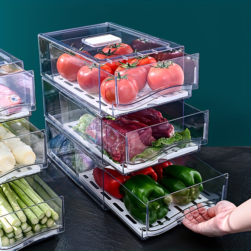 Food Storage Types - 1pcKitchen refrigerator storage box drawer type