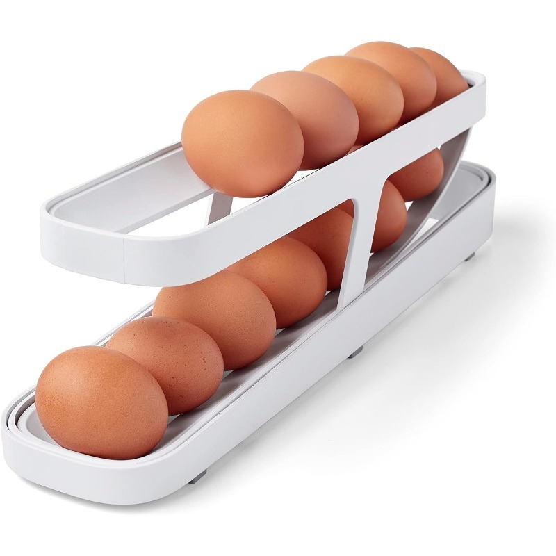 Food Storage Types - Egg Dispenser (Double Layer), Space-Saving Rolling
