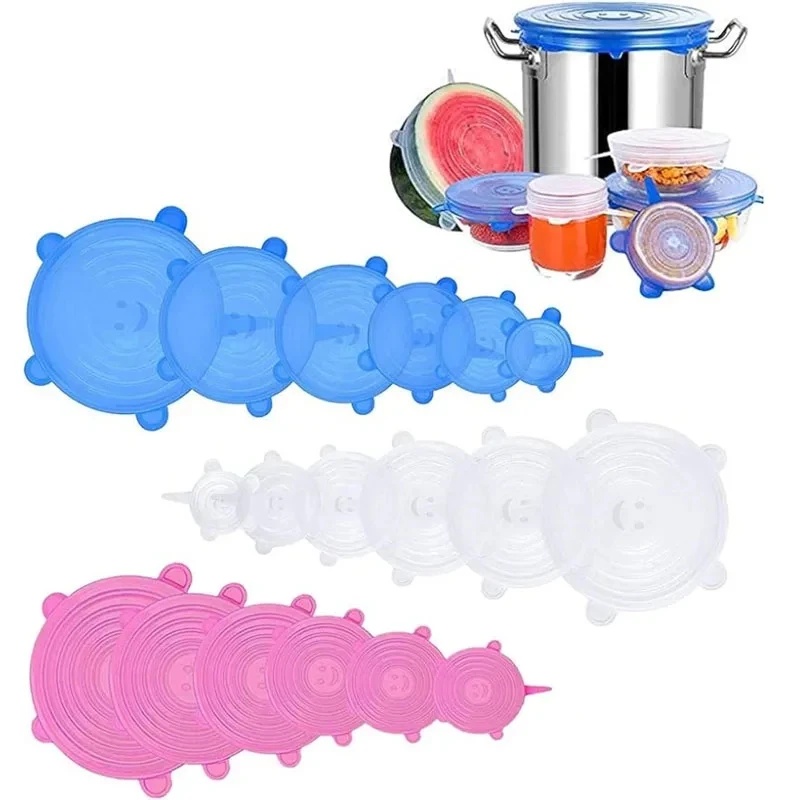 Silicone Stretch Lid - 1/2set Reusable Silicone Cover Stretch Lids