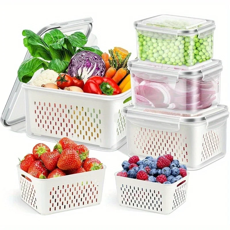 Food Storage Freezer Containers - Fridge Food Storage Container Set with