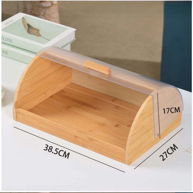 Bamboo Bread Box with Acrylic  - огляд і ціна Food Storage Acrylic Containers