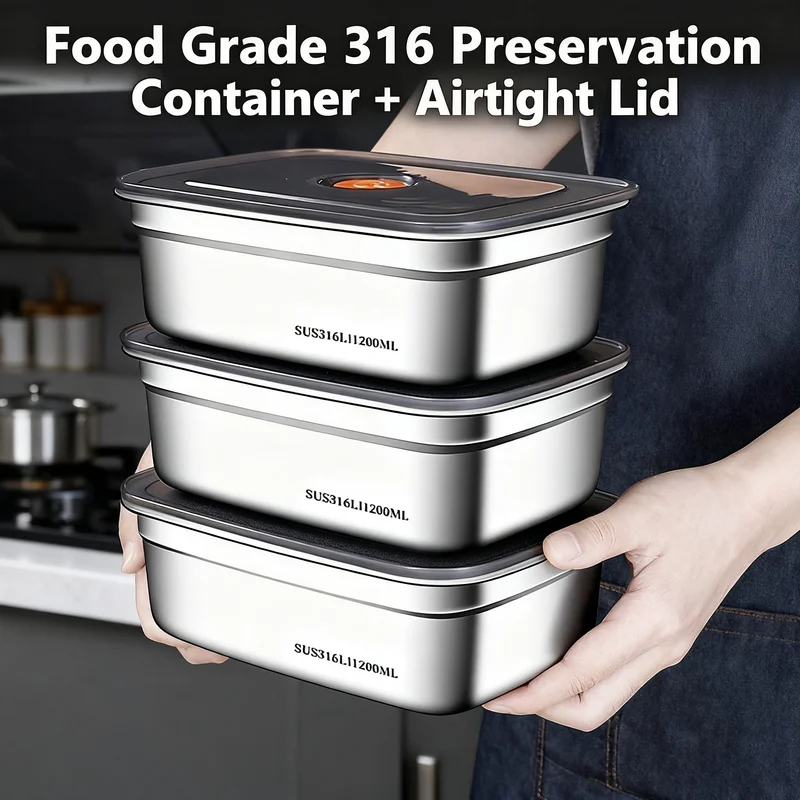 Large Capacity Stainless Steel - огляд і ціна Food Storage Freezer Containers