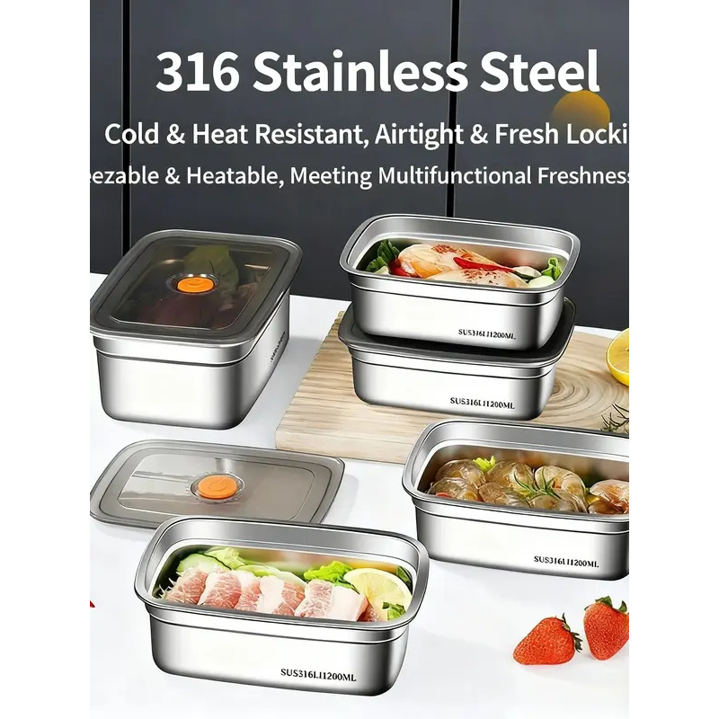 Large Capacity Stainless Steel - огляд і ціна Food Storage Freezer Containers
