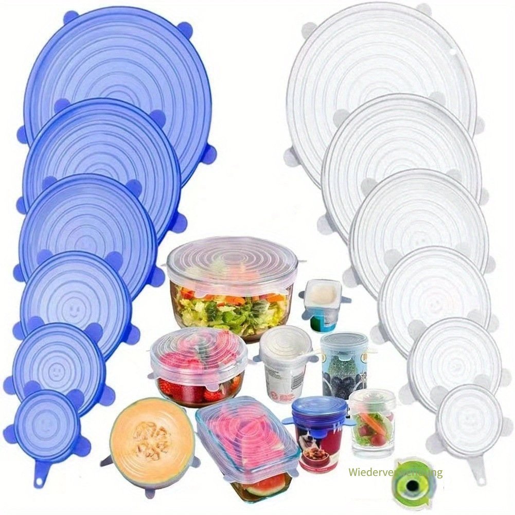 6pcs Reusable Silicone Stretch - огляд і ціна Silicone Stretch Lid