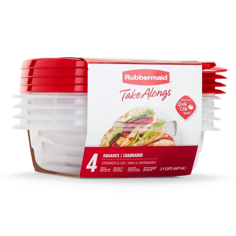 4pc TakeAlongs Square 2.9 Cup  - огляд і ціна Food Storage Acrylic Containers