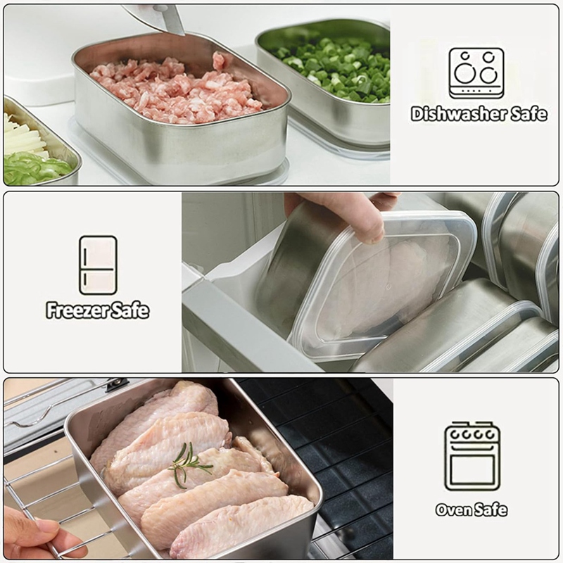 Stainless Steel Containers for - огляд і ціна Food Storage With Lids