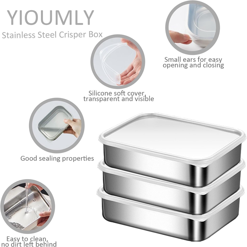 Stainless Steel Containers for - огляд і ціна Food Storage With Lids