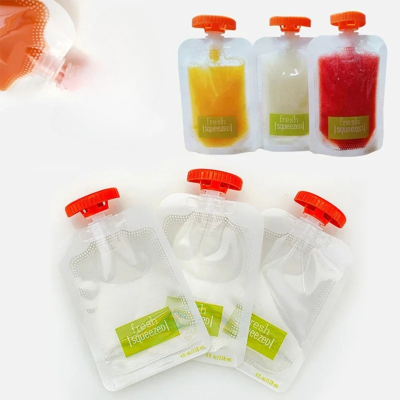 10Pcs Baby Food and Juice Box  - огляд і ціна Food Storage Silicone Bags