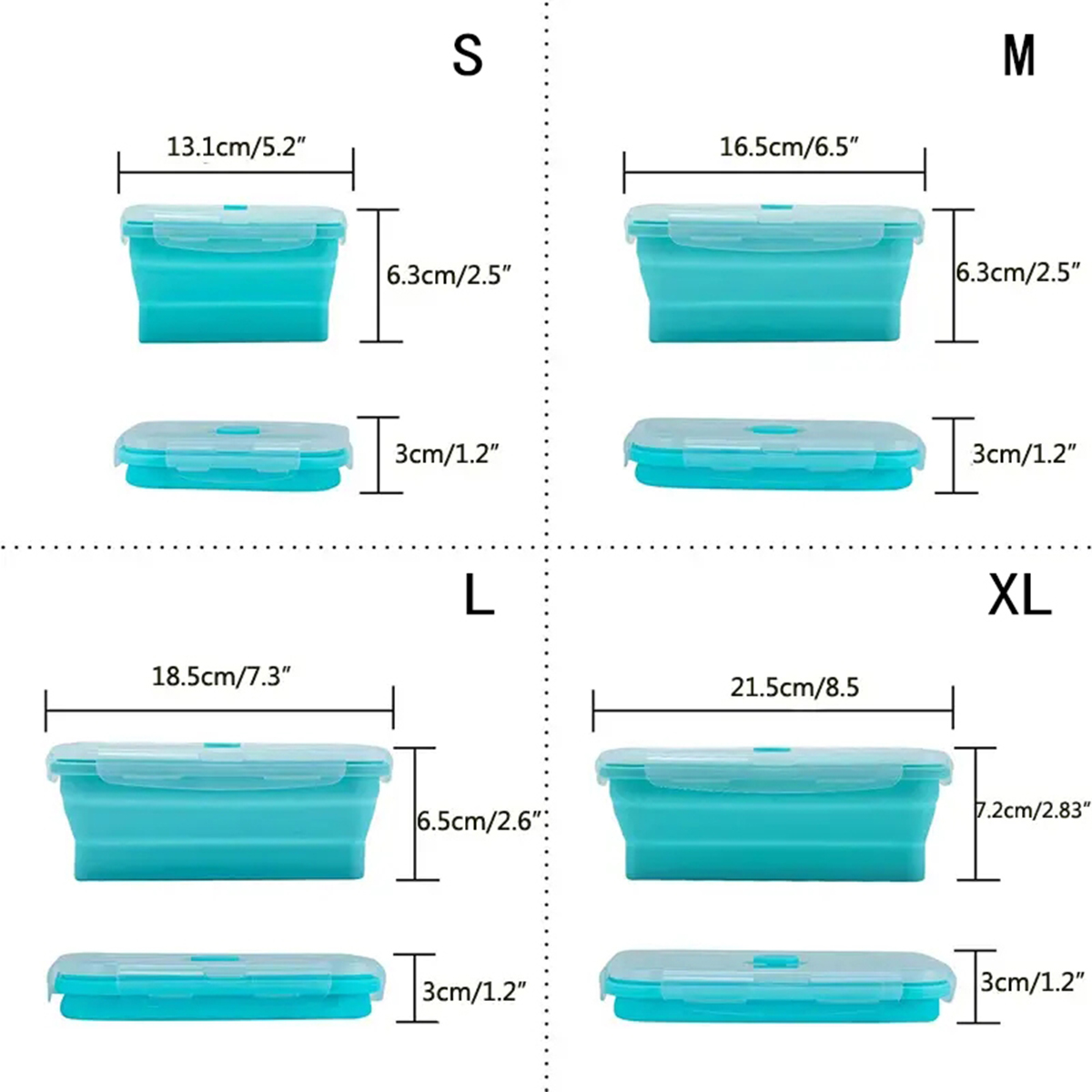 Collapsible Silicone Food Stor - огляд і ціна Food Storage Freezer Containers