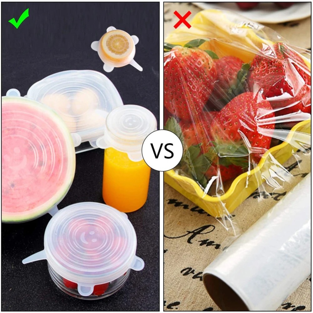 6PCS Food Reusable Fresh-keepi - огляд і ціна Silicone Stretch Lid