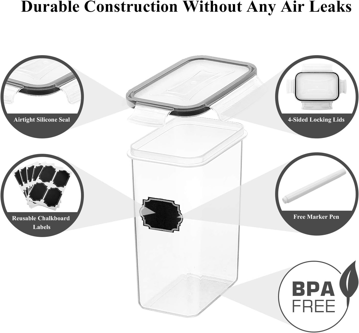 Airtight Food Storage Containe - огляд і ціна Food Storage Acrylic Containers