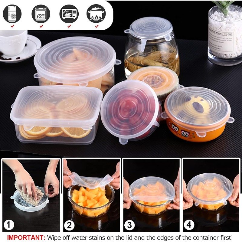 12 Pack Silicone Stretch Lids  - огляд і ціна Silicone Stretch Lid