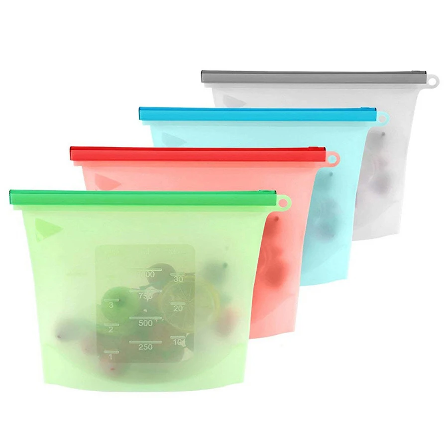 1000ml Reusable Silicone Food  - огляд і ціна Food Storage Silicone Bags