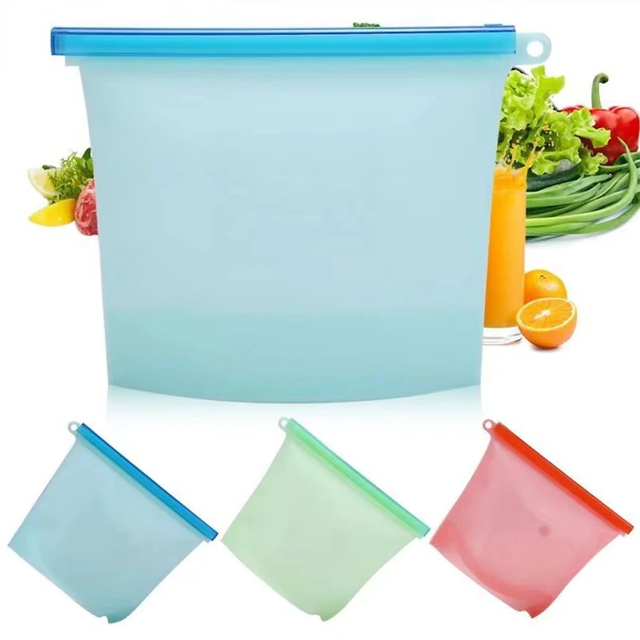 1000ml Reusable Silicone Food  - огляд і ціна Food Storage Silicone Bags