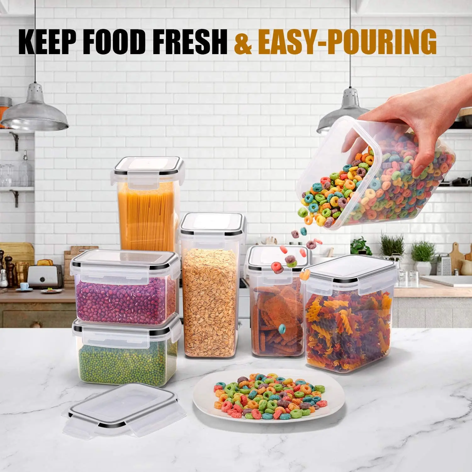 Kitchen 7pcs Food Containers S - огляд і ціна Food Storage Acrylic Containers