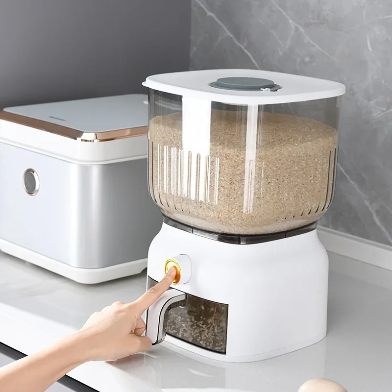 10KG Kitchen Rice Bucket Stora - огляд і ціна Food Storage Acrylic Containers