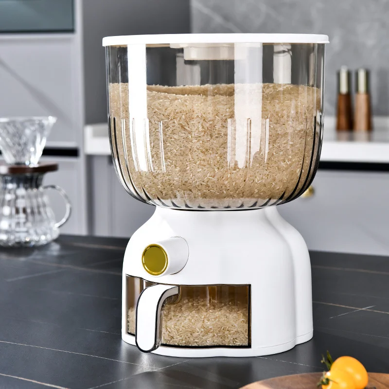 10KG Kitchen Rice Bucket Stora - огляд і ціна Food Storage Acrylic Containers