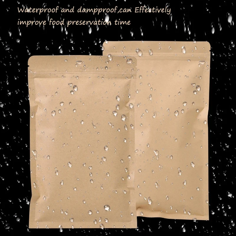 100PCS Brown Kraft Paper Zippe - огляд і ціна Food Storage Is