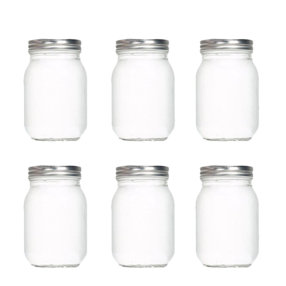 6Pcs Transparent Round Glass J - огляд і ціна Food Storage With Lids