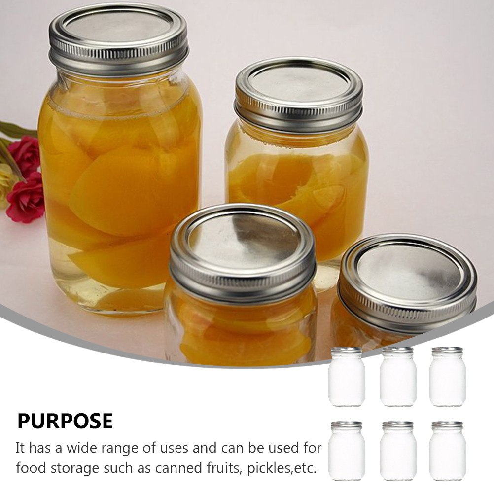 6Pcs Transparent Round Glass J - огляд і ціна Food Storage With Lids