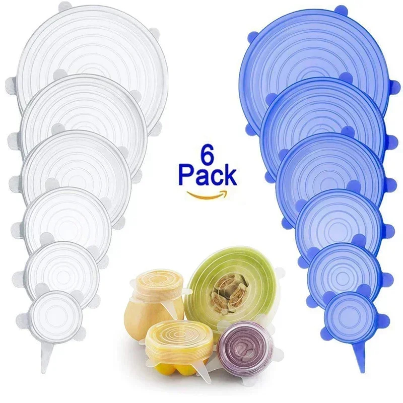 6/12pcs Adjustable Elastic Sil - огляд і ціна Silicone Stretch Lid