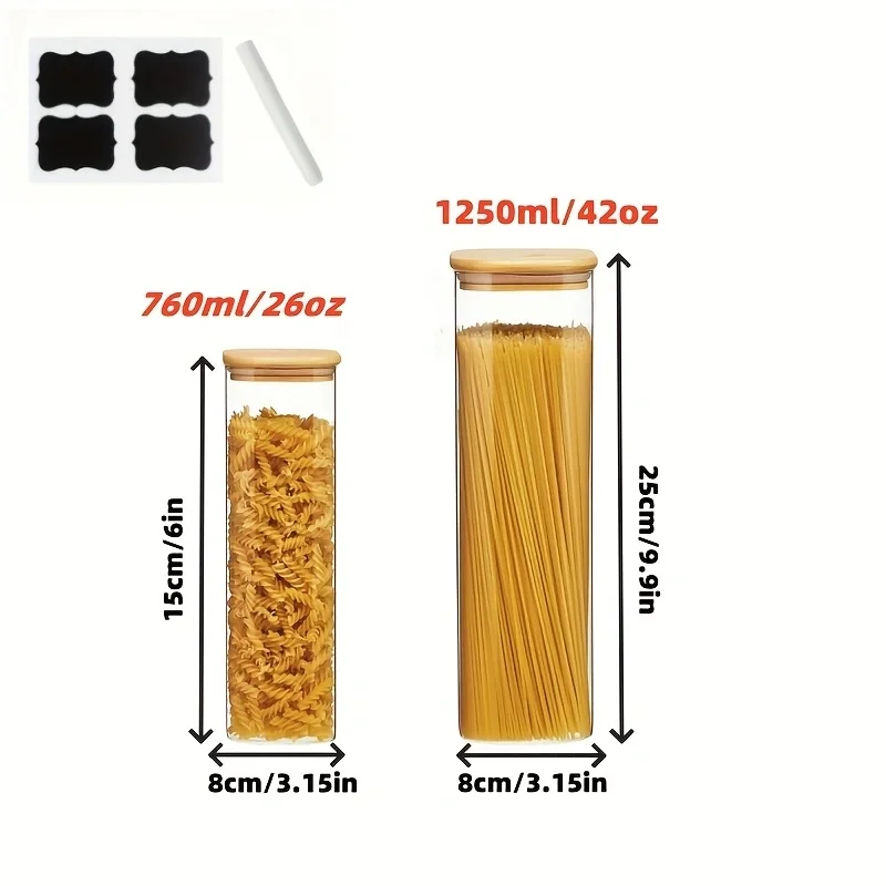 Modern 26/42oz Glass Storage C - огляд і ціна Food Storage Acrylic Containers