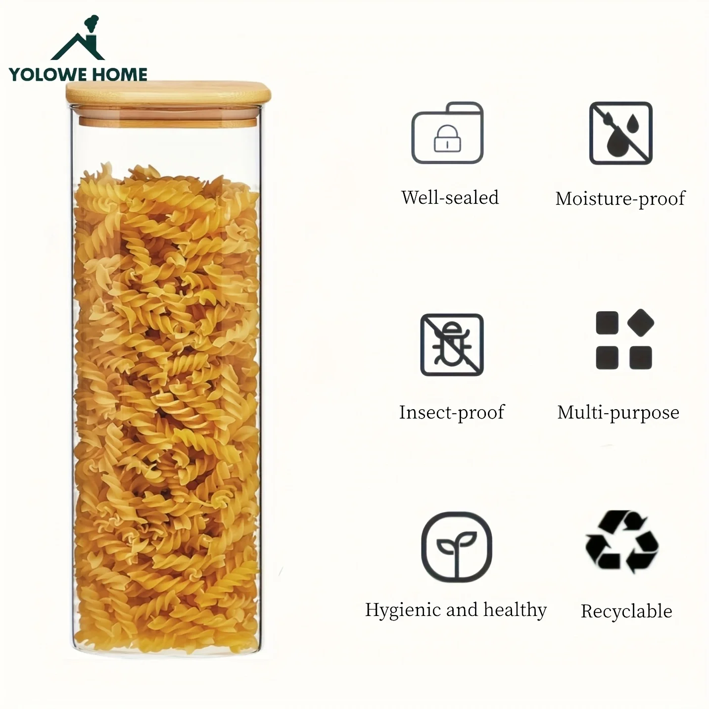Modern 26/42oz Glass Storage C - огляд і ціна Food Storage Acrylic Containers