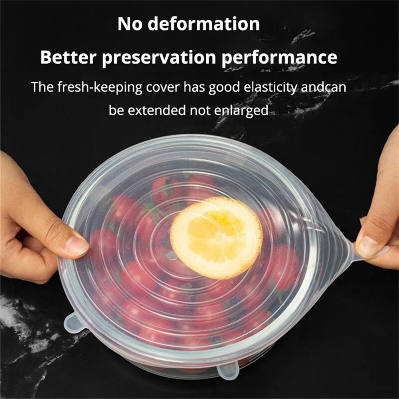 6/12pcs Food Grade Silicone Pr - огляд і ціна Silicone Stretch Lid