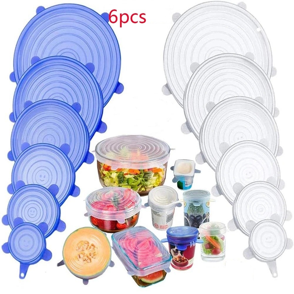 6PCS Useful Reusable Fresh-kee - огляд і ціна Silicone Stretch Lid