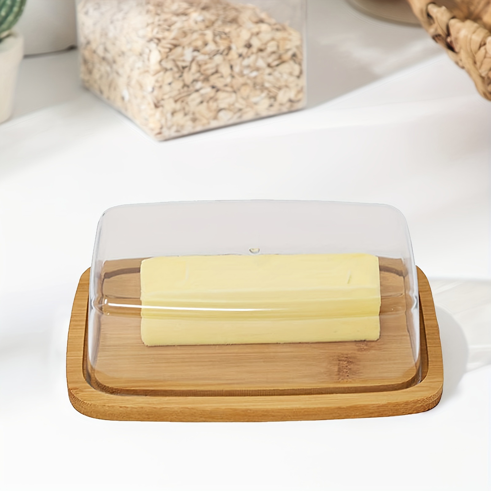 Bamboo Butter Dish Rectangular - огляд і ціна Food Storage Acrylic Containers