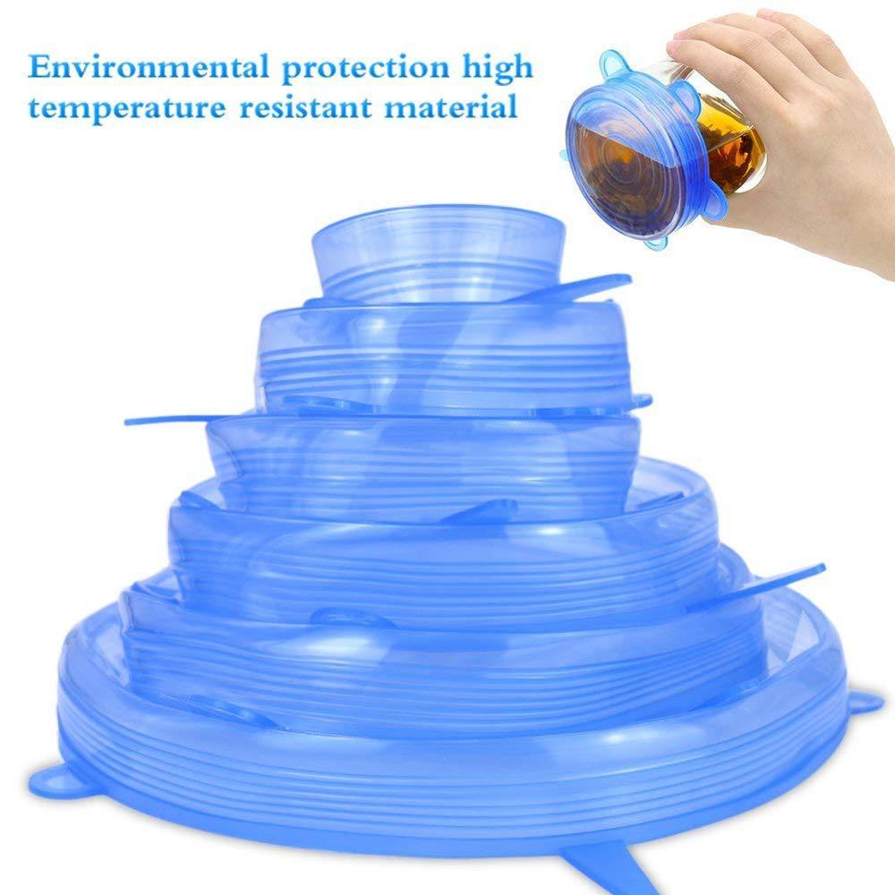 6Pcs Kitchen Universal Accesso - огляд і ціна Silicone Stretch Lid