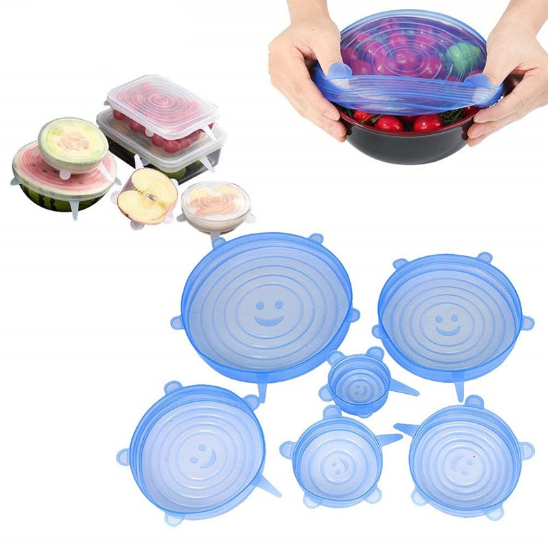 6Pcs Kitchen Universal Accesso - огляд і ціна Silicone Stretch Lid