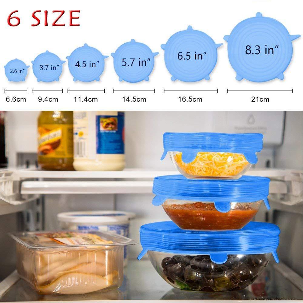 6Pcs Kitchen Universal Accesso - огляд і ціна Silicone Stretch Lid