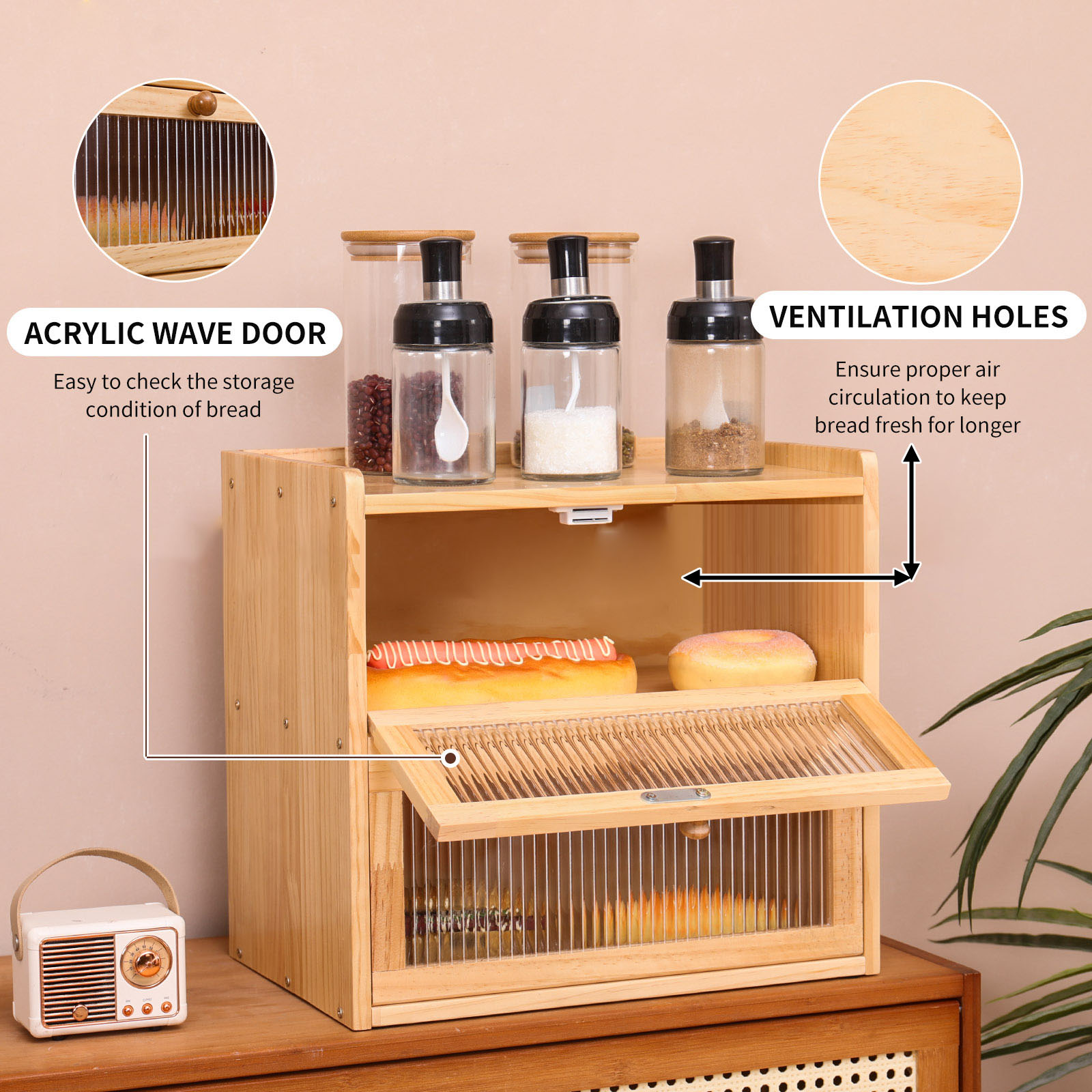 Bread Box Homemade Bread Bin H - огляд і ціна Food Storage Acrylic Containers