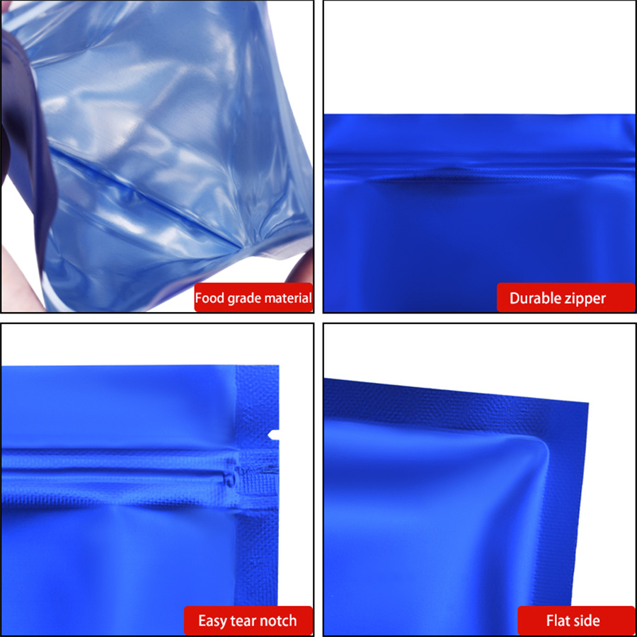 100pcs Matte Blue Foil Zipper  - огляд і ціна Food Storage Is