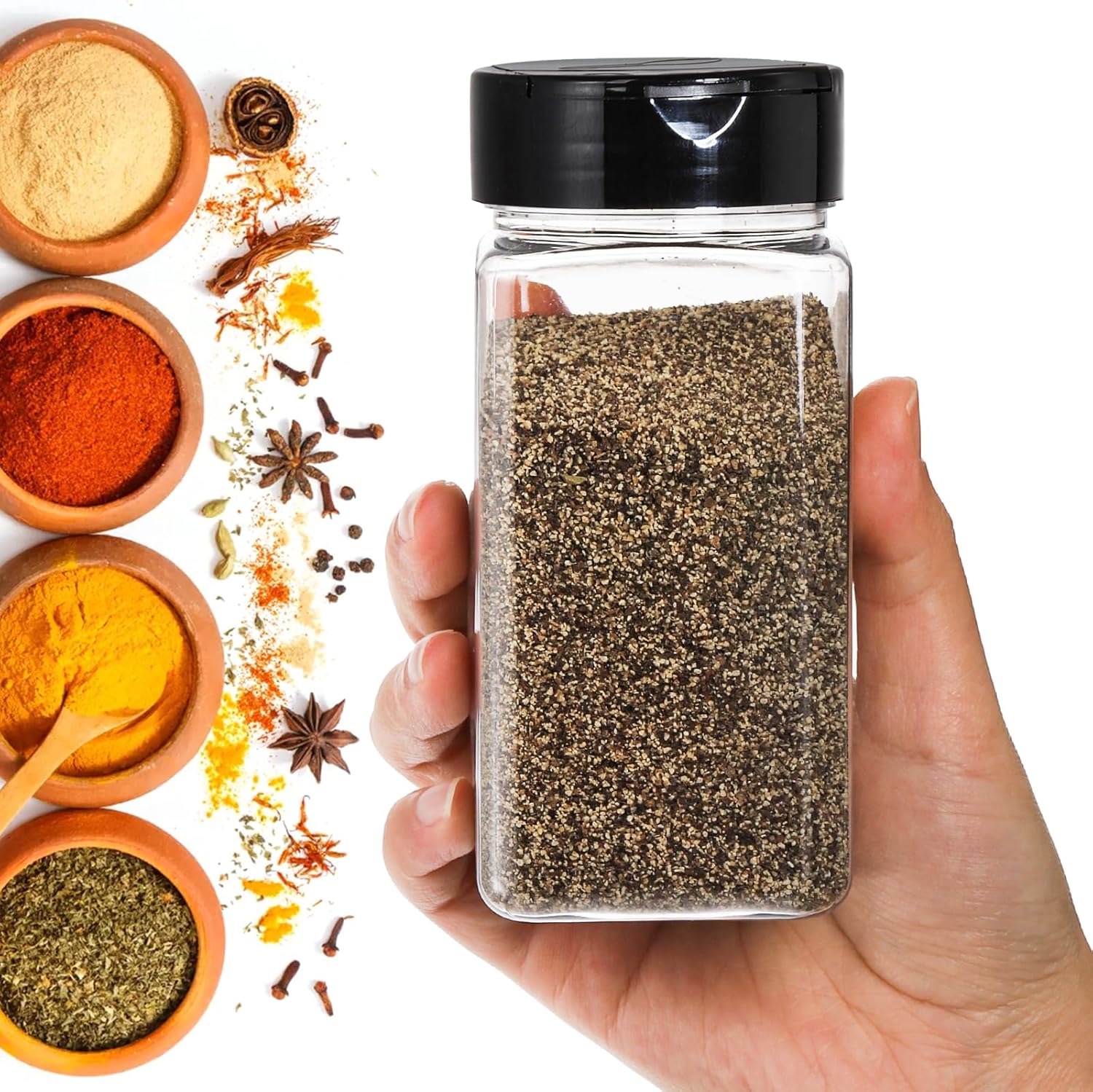 Square Large Plastic Spice Jar - огляд і ціна Food Storage Warehouse