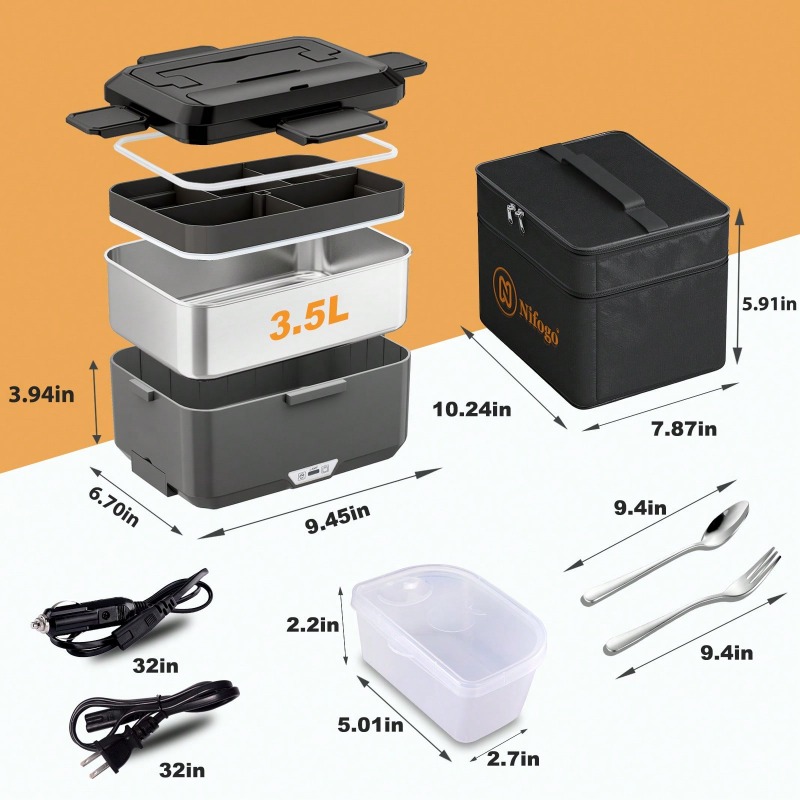 Dual‑Use Electric Heated Lunch - огляд і ціна Food Storage Bag Organizer