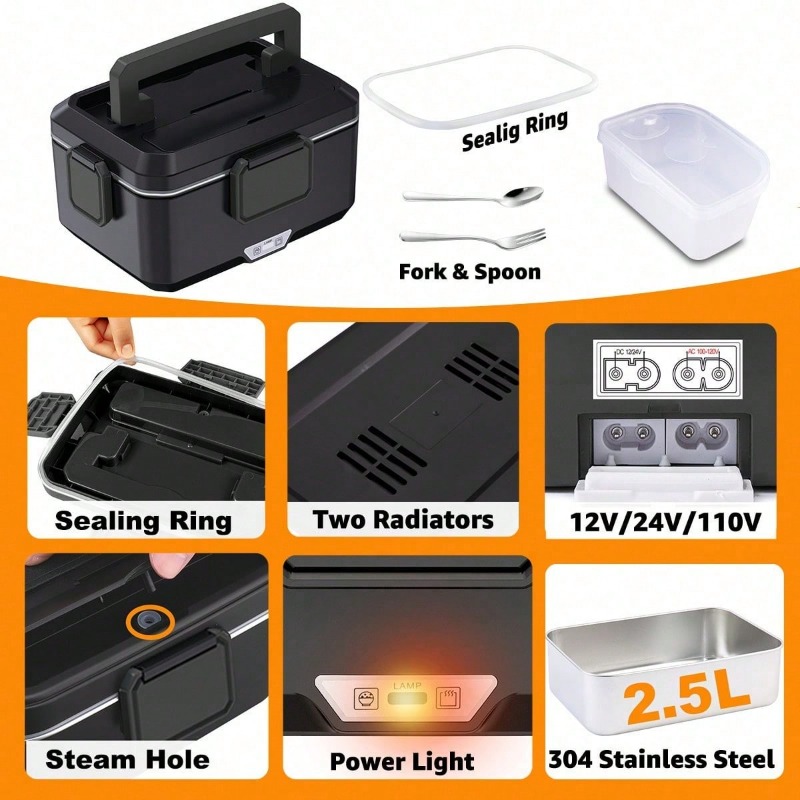 Dual‑Use Electric Heated Lunch - огляд і ціна Food Storage Bag Organizer