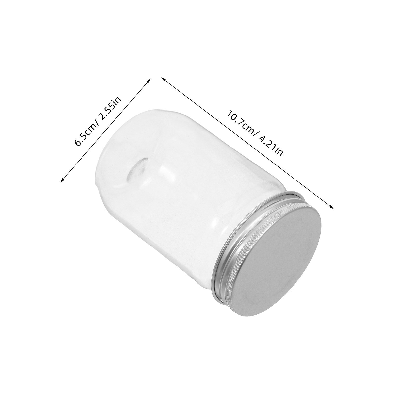 6Pcs Clear Plastic Mason Jars  - огляд і ціна Food Storage With Lids
