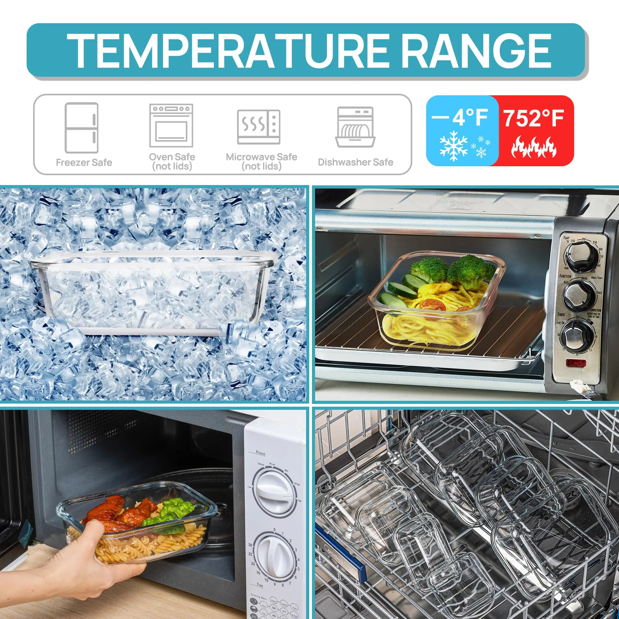 Glass Lunch Box Food Storage C - огляд і ціна Food Storage Freezer Containers