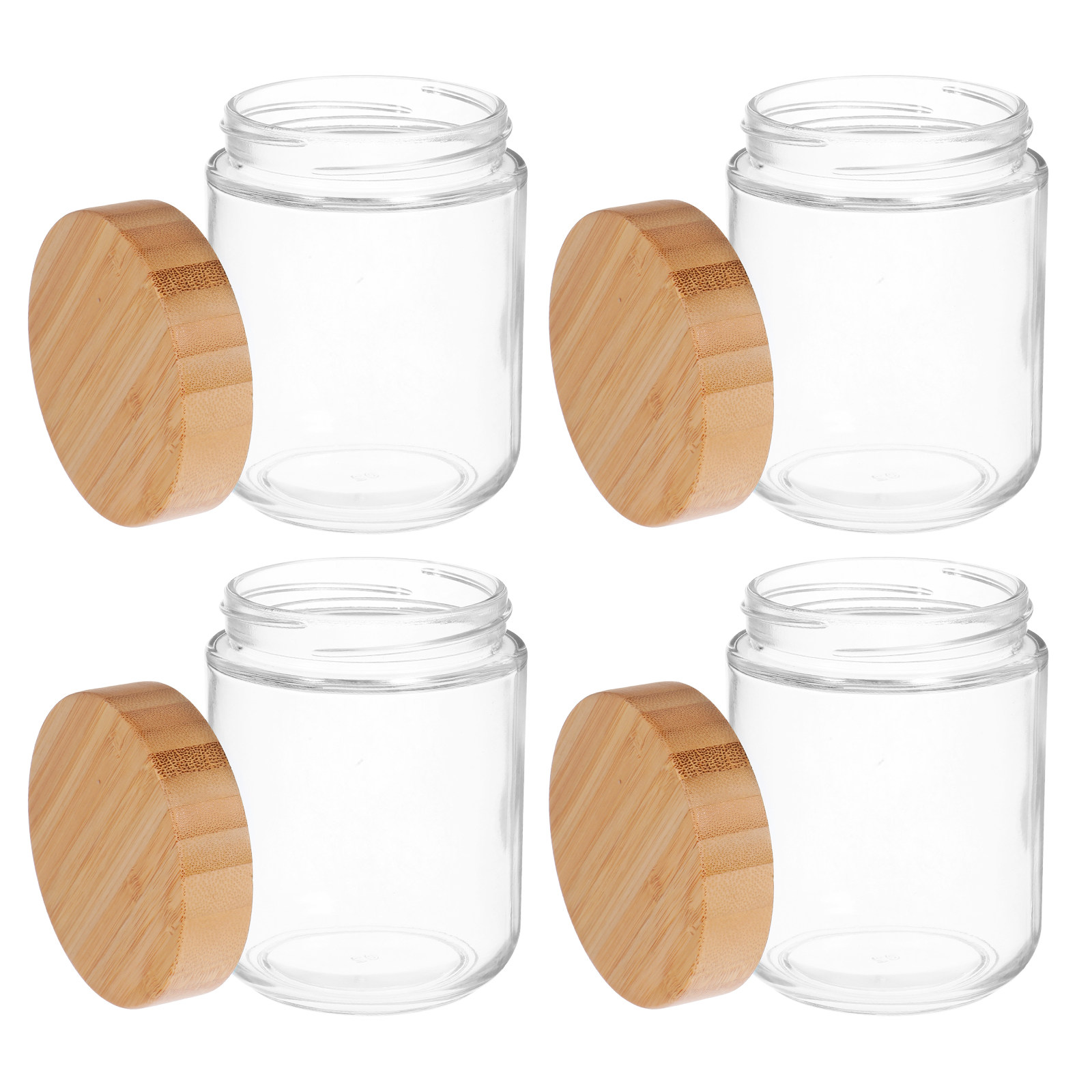 4Pcs Glass Kitchen Storage Jar - огляд і ціна Food Storage With Lids