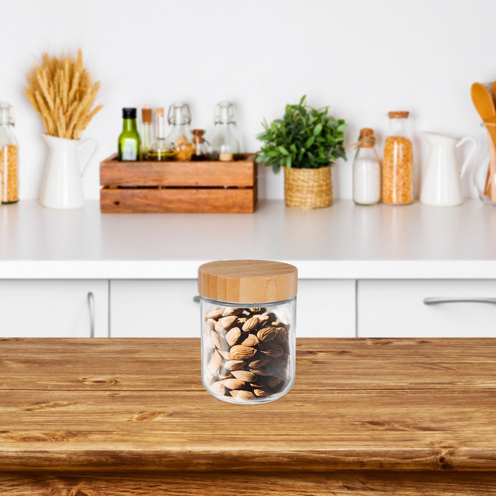 4Pcs Glass Kitchen Storage Jar - огляд і ціна Food Storage With Lids