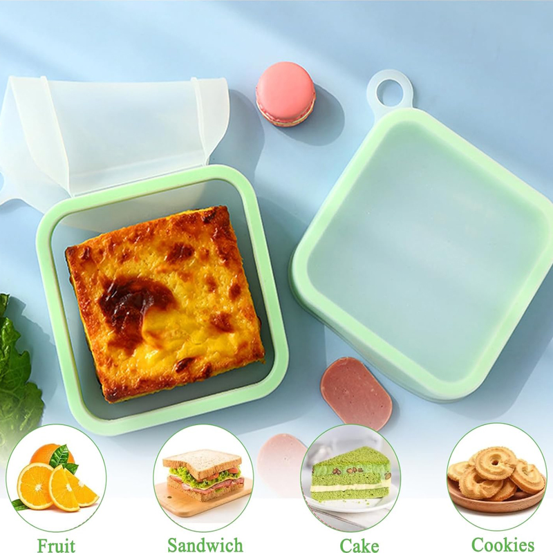 Silicone Sandwich Toast Bento  - огляд і ціна Food Storage Silicone Bags