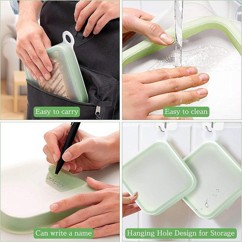 Silicone Sandwich Toast Bento  - огляд і ціна Food Storage Silicone Bags